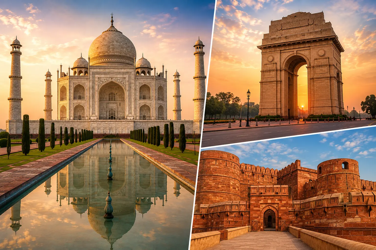 Taj Mahal at sunrise, Agra