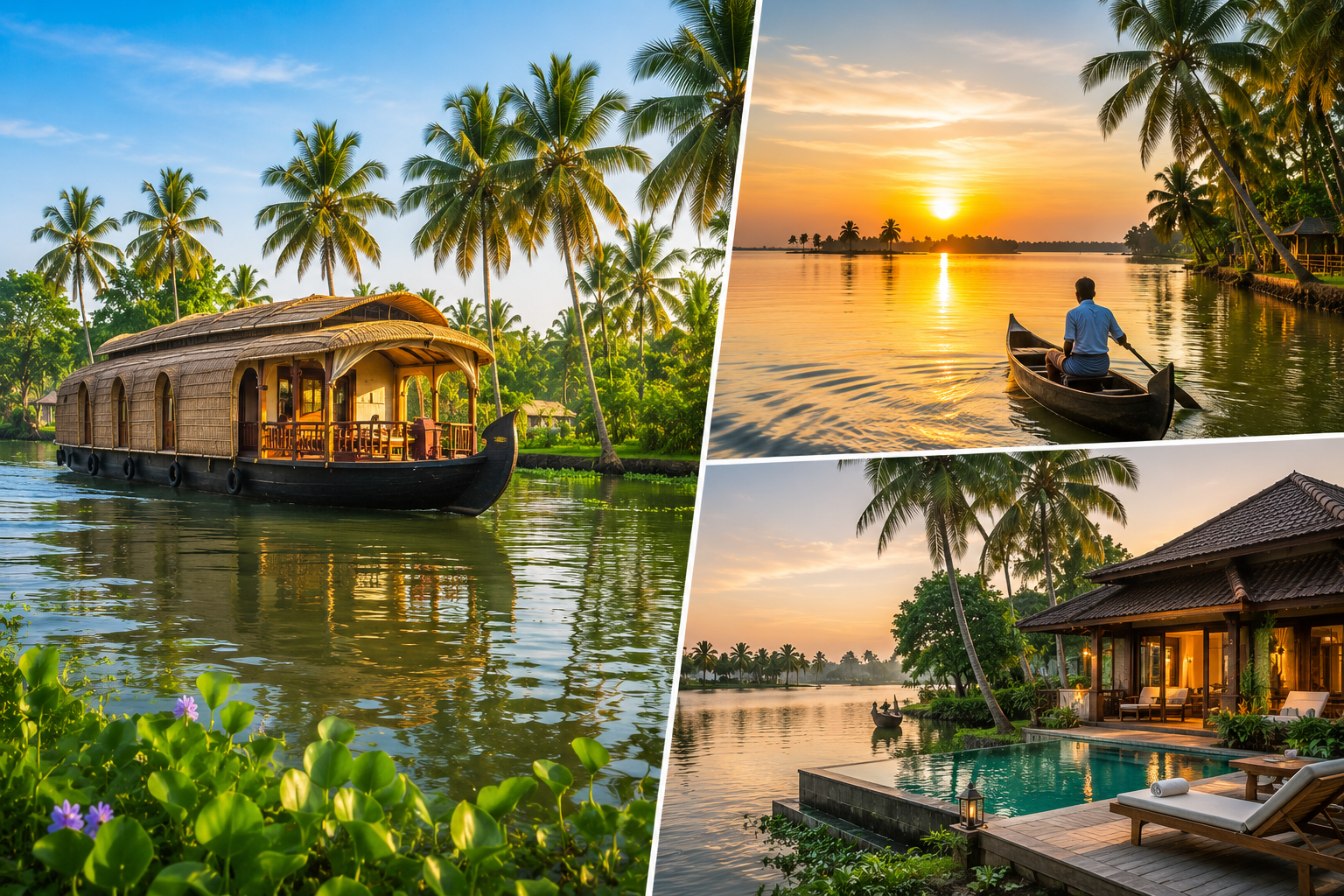 Kerala backwaters houseboat cruise