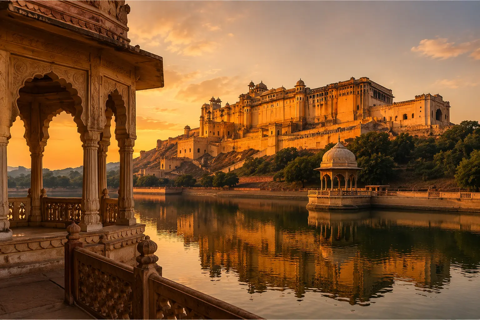 Royal palace and fort architecture in Rajasthan